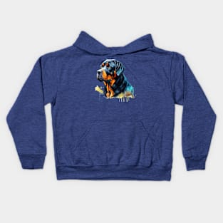 Rottweiler dog Kids Hoodie